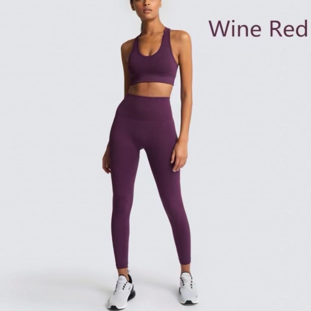Wine Red Workout Set
